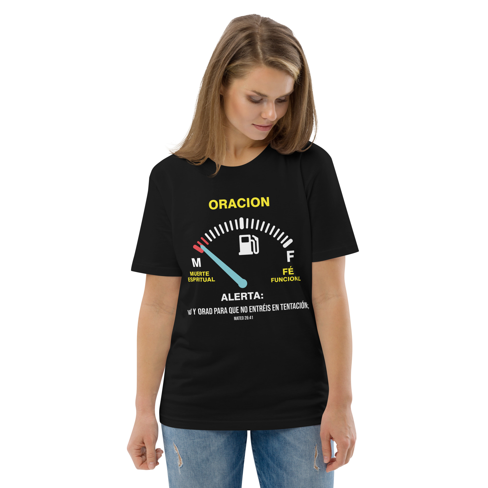 Oración – Unisex Algodón Orgánico, dark - Imagen 8