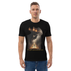 Él vive – Unisex Algodón Orgánico, dark
