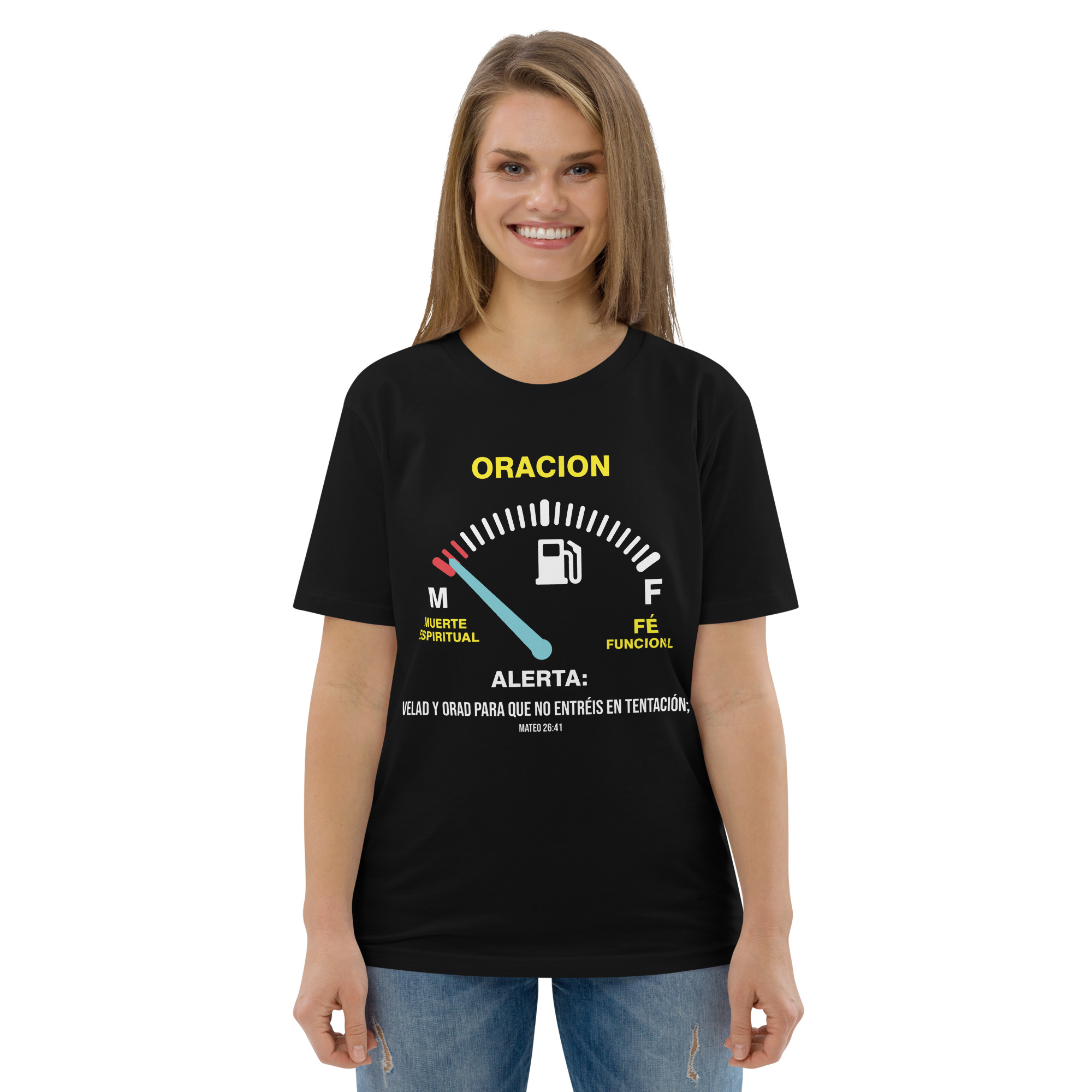 Oración – Unisex Algodón Orgánico, dark - Imagen 7