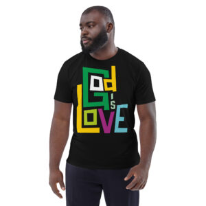 God is Love – Unisex Algodón Orgánico, dark