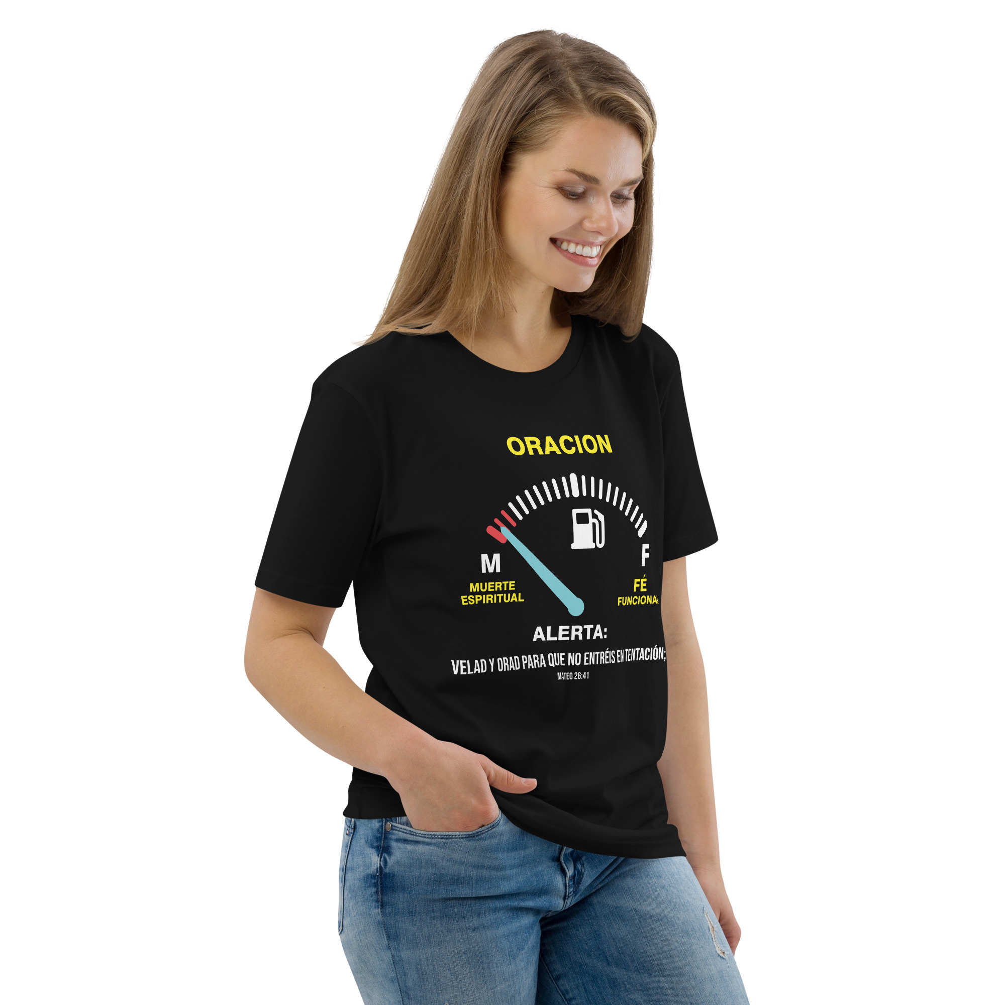 Oración – Unisex Algodón Orgánico, dark - Imagen 12