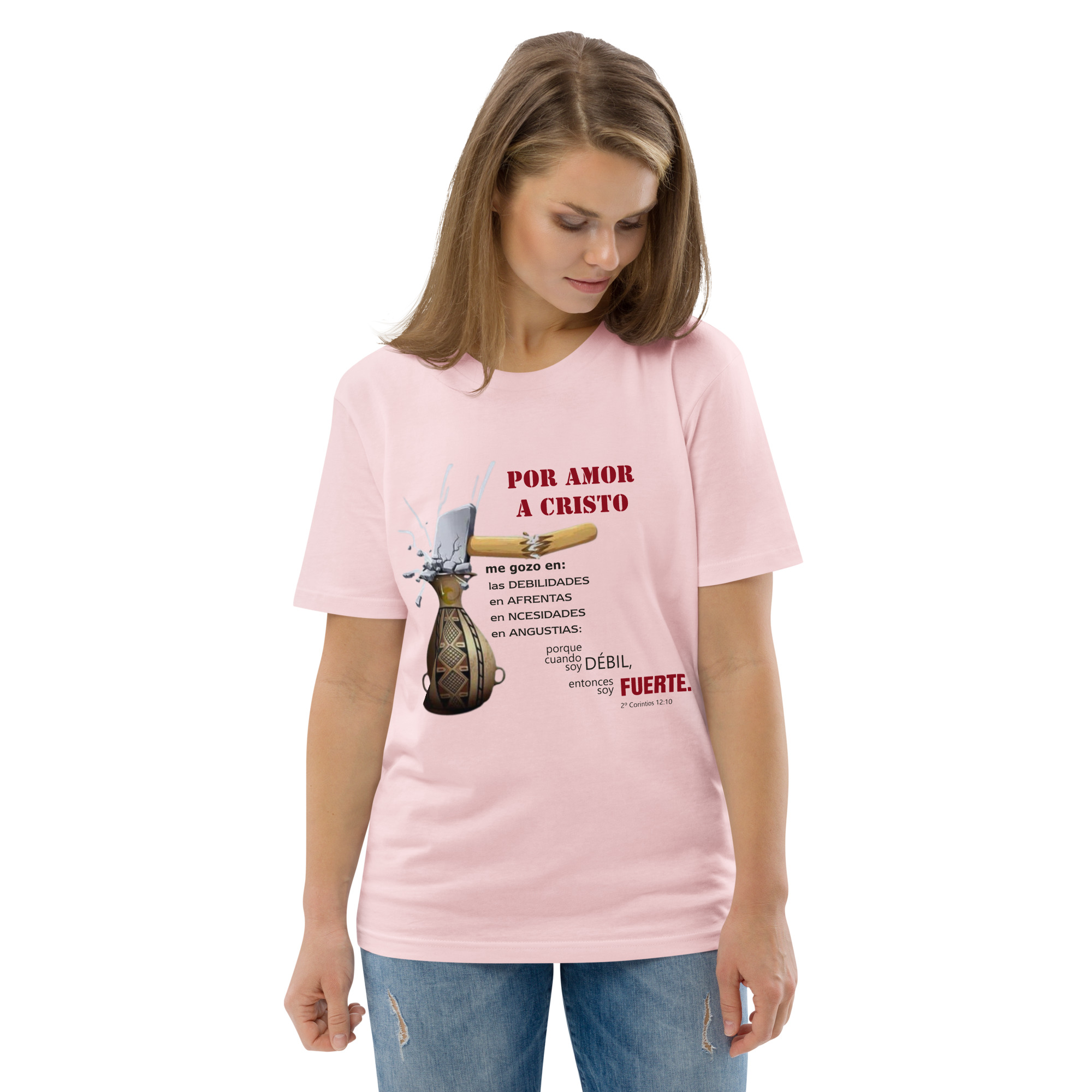 Por amor a Cristo – Unisex Algodón Orgánico, light - Imagen 11