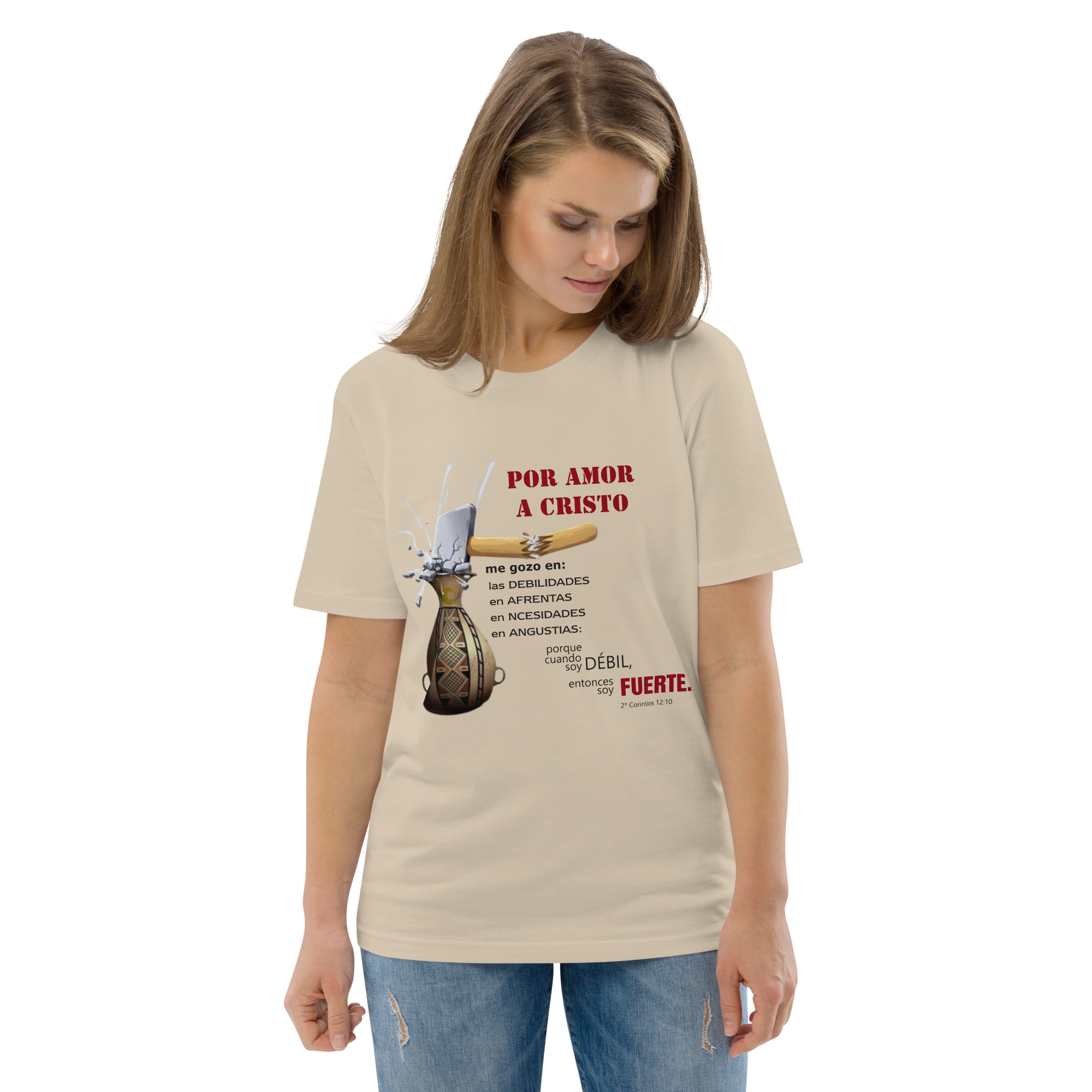 Por amor a Cristo – Unisex Algodón Orgánico, light - Imagen 5