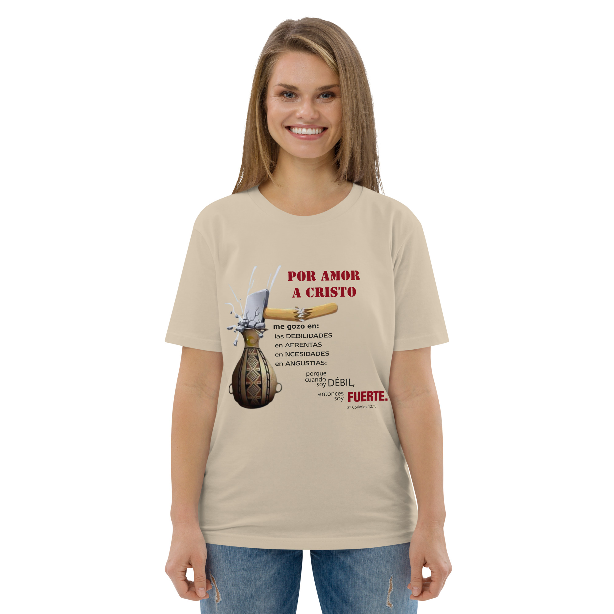 Por amor a Cristo – Unisex Algodón Orgánico, light - Imagen 4
