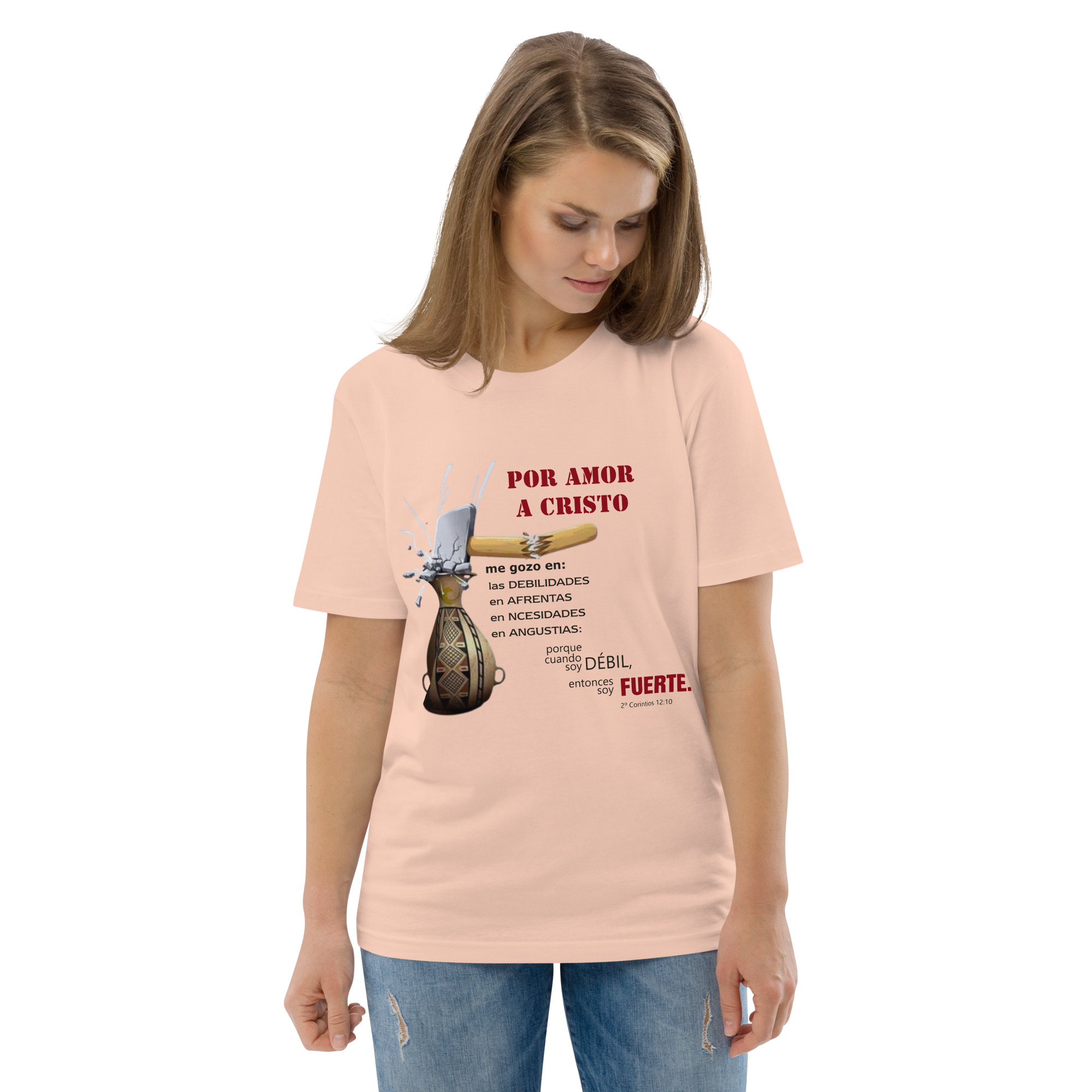 Por amor a Cristo – Unisex Algodón Orgánico, light - Imagen 8