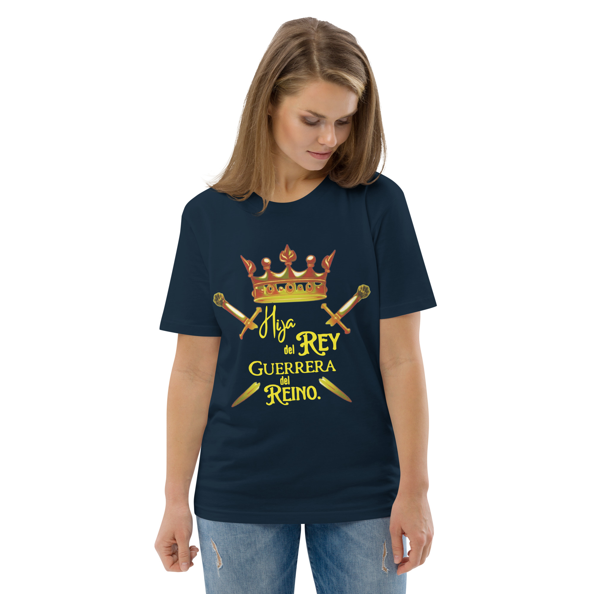 Hija del Rey – Unisex Algodón Orgánico, dark - Imagen 5