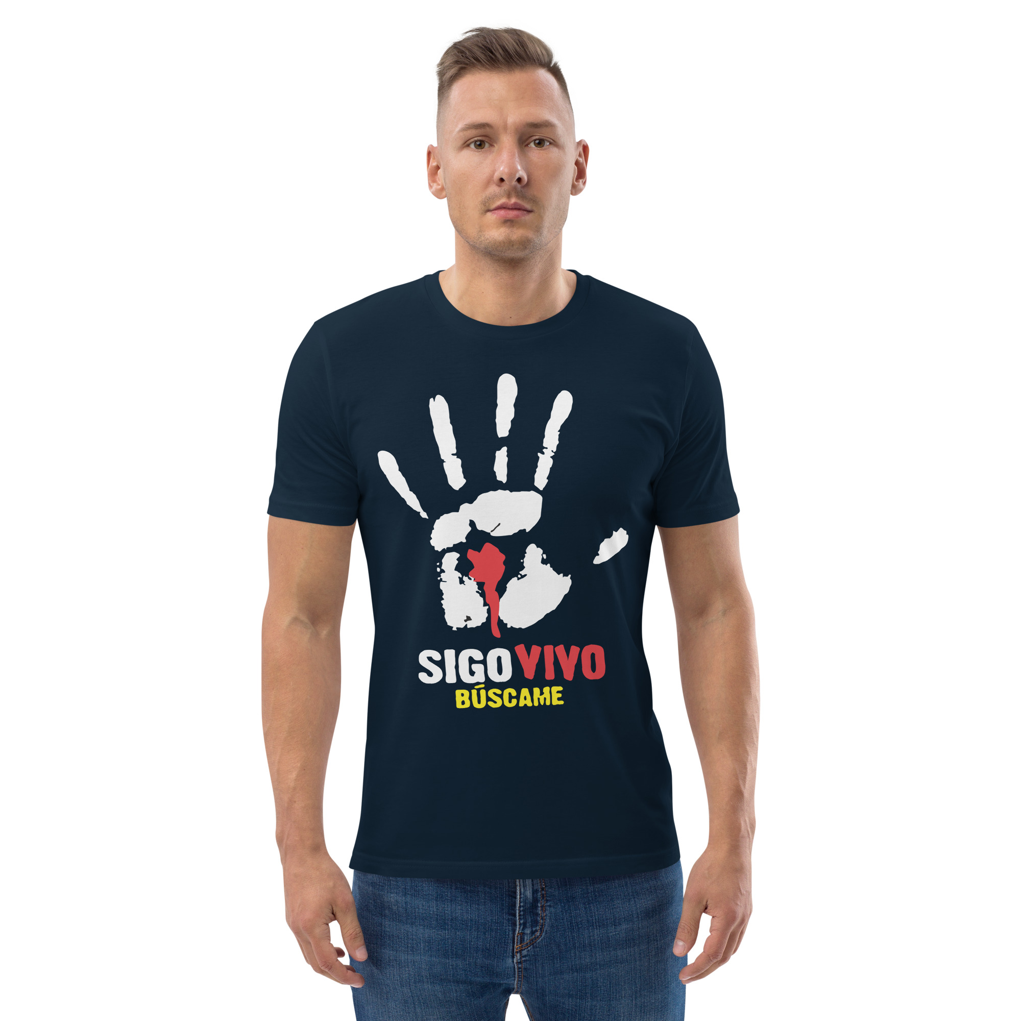 Sigo vivo – Unisex Algodón Orgánico, dark - Imagen 2