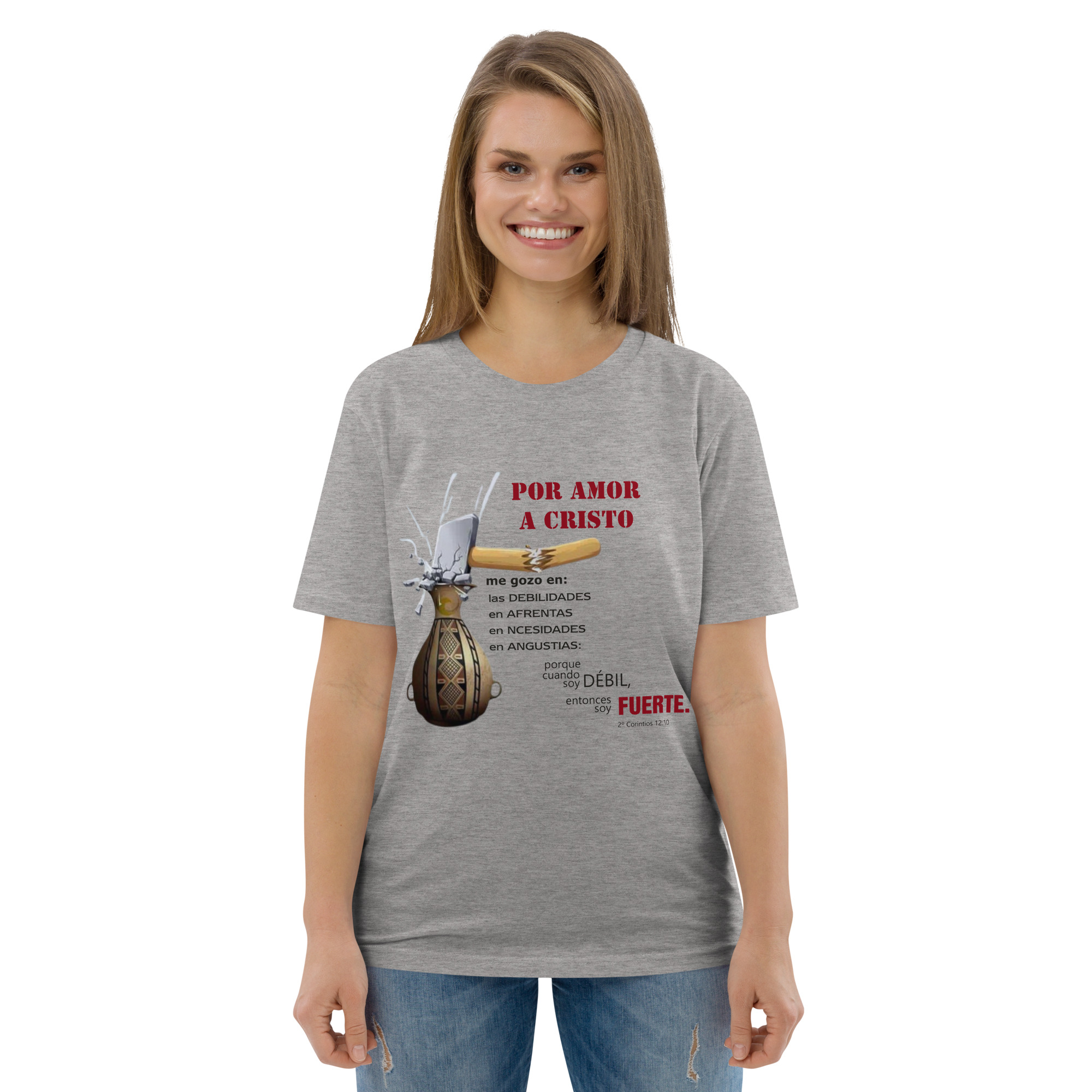 Por amor a Cristo – Unisex Algodón Orgánico, light