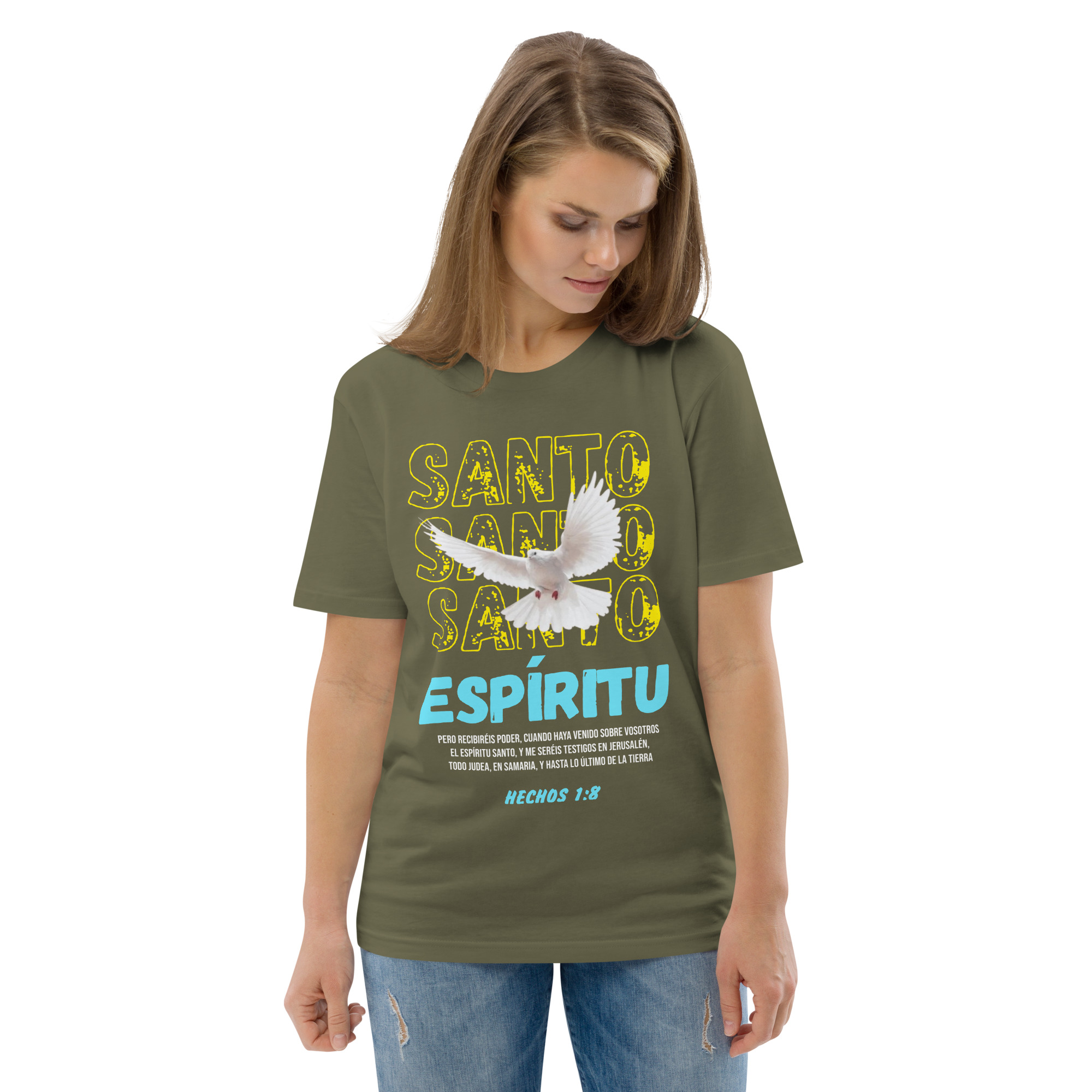 Santo Espíritu – Unisex Algodón Orgánico (Oscura) - Imagen 8
