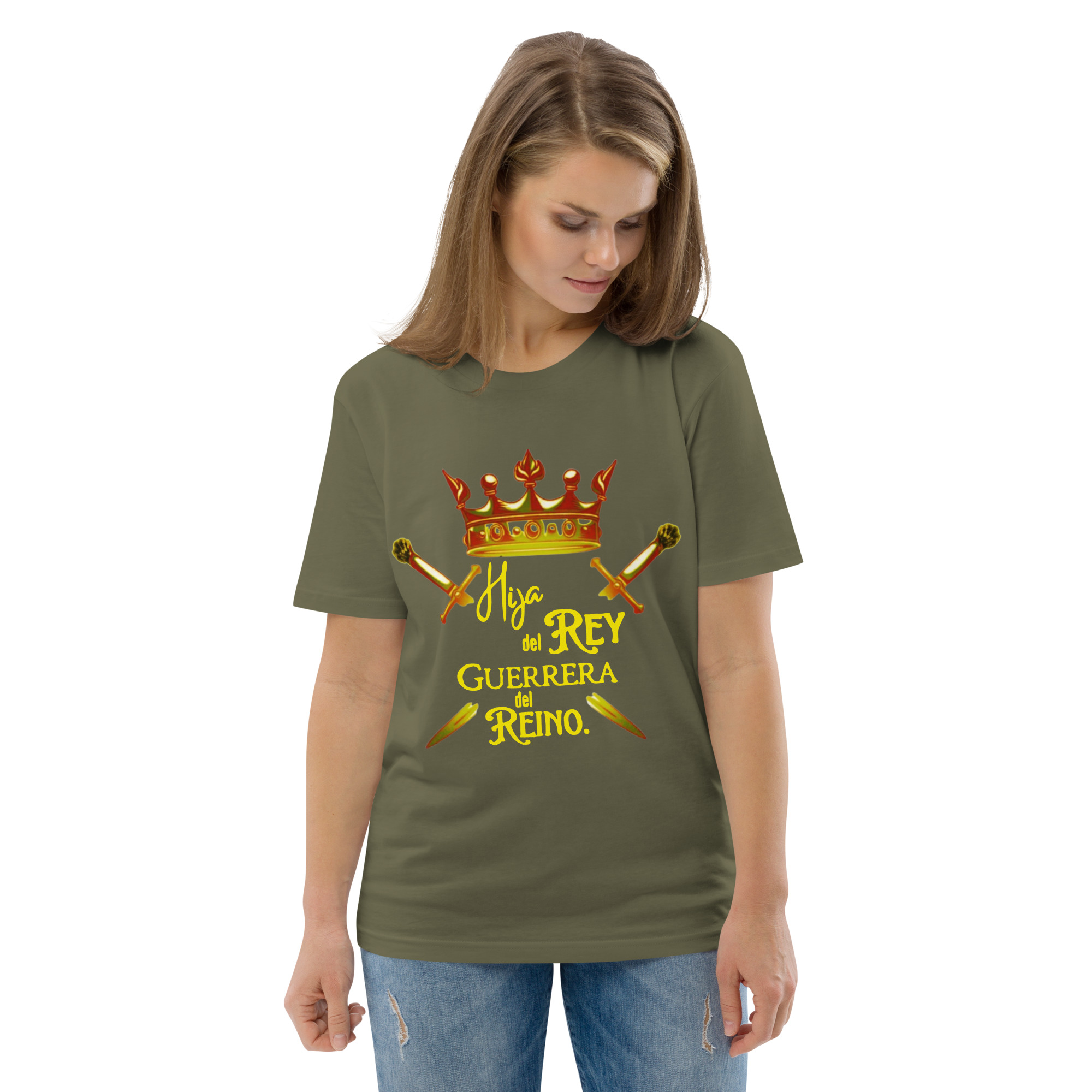 Hija del Rey – Unisex Algodón Orgánico, dark - Imagen 8