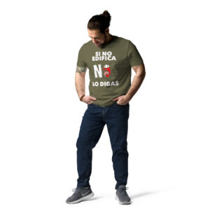 Si no edifica – Unisex Algodón Orgánico, dark