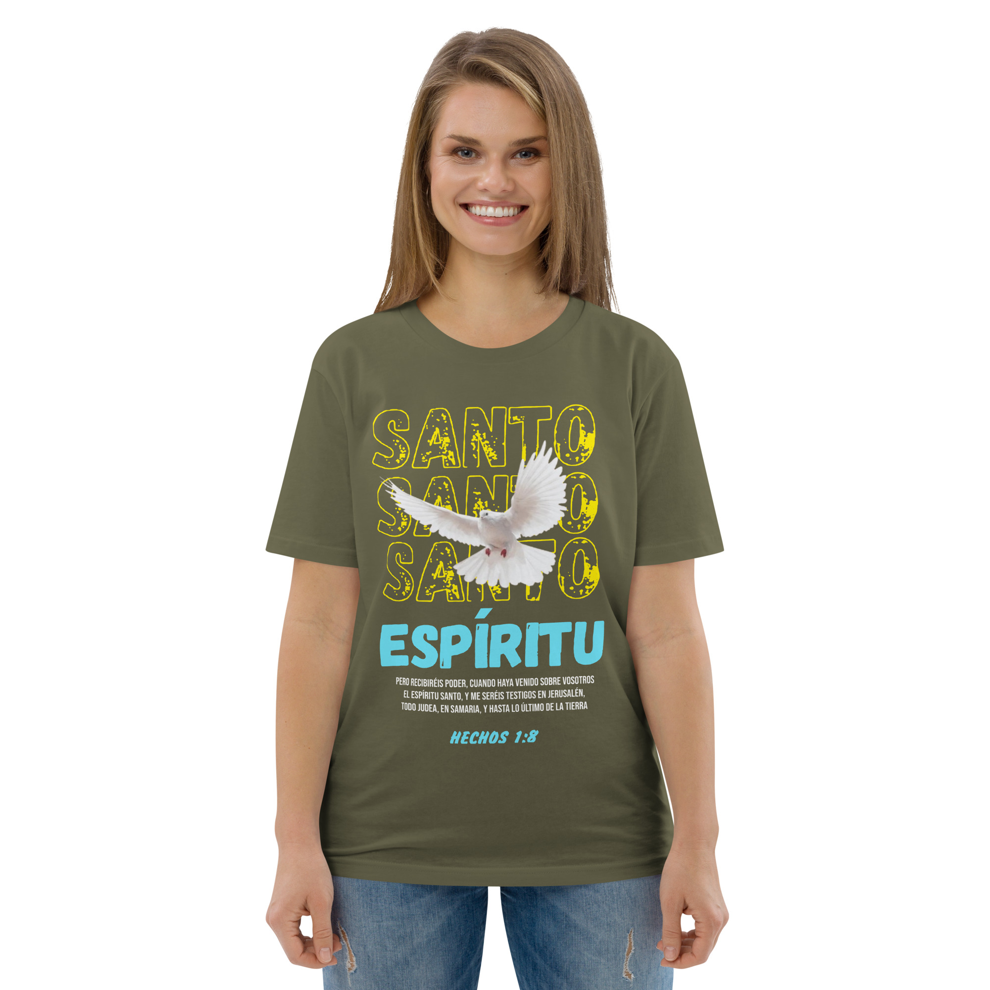 Santo Espíritu – Unisex Algodón Orgánico (Oscura) - Imagen 7