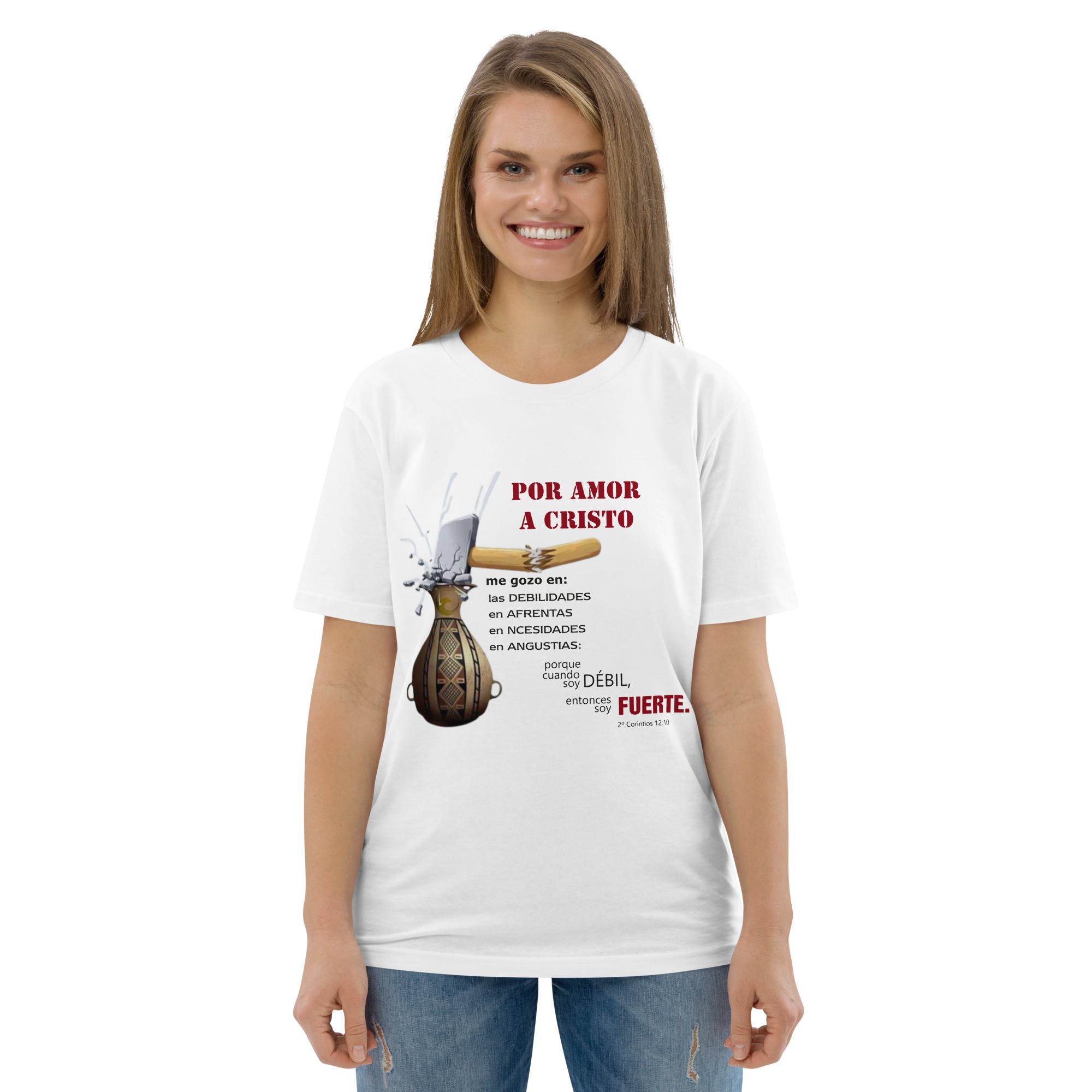 Por amor a Cristo – Unisex Algodón Orgánico, light - Imagen 16